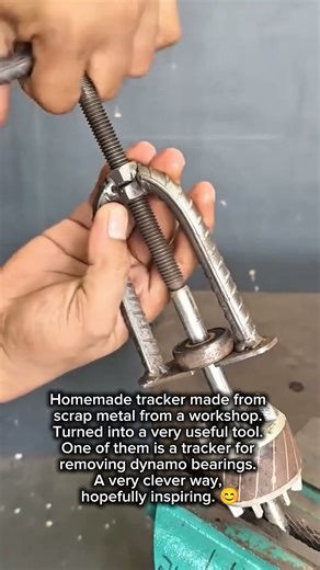 Homemade Tracker from Scrap Metal Tool for Removing Dynamo Bearings!#HomemadeTracker #ScrapMetal