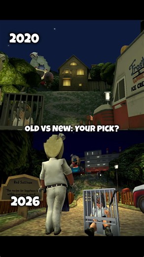 Ice Scream 3: Old vs. New Bad Ending Comparison #shorts #keplerians #horrorgames