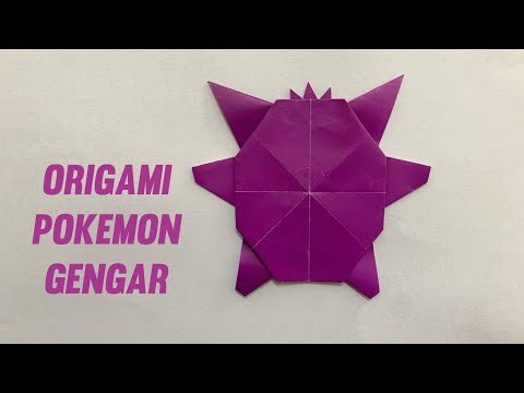 Learn how to make an Origami Pokemon Gengar step by step