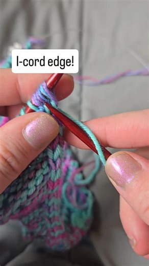 Katie | Knitting & Oils | 💙 I-cord Edge! 💙 I love when patterns include this edging because it gives it such a clean look. Right side: knit the stitches Wrong... | Instagram