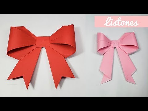 COMO HACER UNA LAZO O MOÑO DE PAPEL 🎀 ORIGAMI 🎀 MOÑO PARA EL DÍA DE LA MADRE