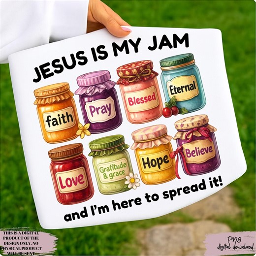 Cute Christian Faith Jars Design PNG, Inspirational Jesus is My Jam Clipart Png, Spiritual Blessings Png, Jesus Png, Religious Png - Etsy