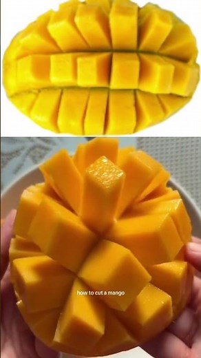How to cut a Mango into cubes, Step-by-Step Tutorial, Carving cutting design#Mango cutting#Mango