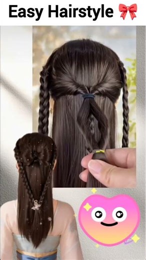 Different Hairstyles for Long Hair-Simple Hair Bow Tutorial (Easy & Viral)#hairstyle #hairtutorial