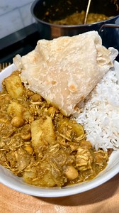 I’m of Gullah Geechee descent which means I’m apart of the African Diaspora….. we are all one! Gullah cuisine is very similar to West Indian cuisine…..a lot of one pot, seasonal and flavorful cooking! The roti was a little tedious but it wasn’t difficult for me to make Curry chicken roti at home…..it really came naturally! I seasoned the chicken with green seasoning (fresh herbs), gram masala, all spice and all purpose seasoning. The key to making a GOOD curry is to “burn” the curry before addin