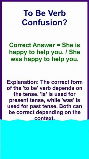 To Be or Not To Be... Confused? #grammar #tobeverb