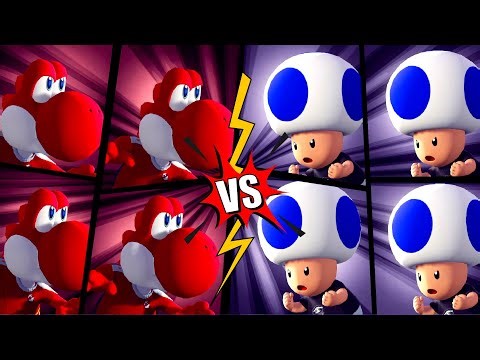 Mario Strikers Battle League Football Team Yoshi vs Team Toad