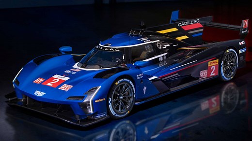 Cadillac V-LMDh Race Car Debuts In Blue, Red, And Gold Color Schemes