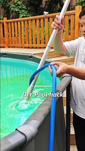 How to vacuum the pool without pump? Save this for pool season 👇