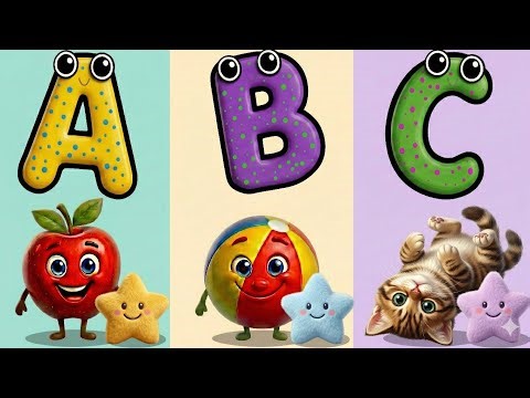 ABC Song Fluffy Smile Star | ABC Phonics Song | A for Apple 🍎 B for Ball | Alphabet Learning A to Z