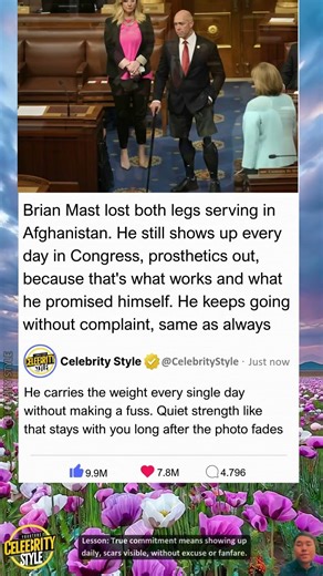 Congressman Shows Prosthetic Legs in Suit at Capitol – A Reminder of Silent Sacrifice and Duty