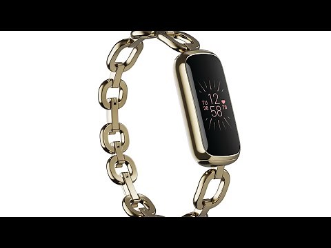 Fitbit Luxe Special Edition Gorjana Soft Gold Steel Bracelet and Peony Classic Band