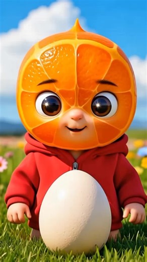 orange baby play with eggs #fyp #orangebaby #cartoons #happykids #kidsvido #chetah