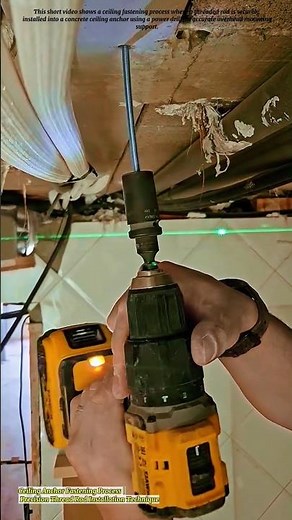 Ceiling Anchor Fastening Process | Precision Thread Rod Installation Technique