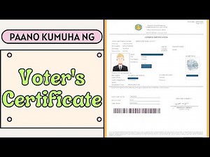 PAANO KUMUHA NG VOTERS CERTIFICATE SA COMELEC INTRAMUROS