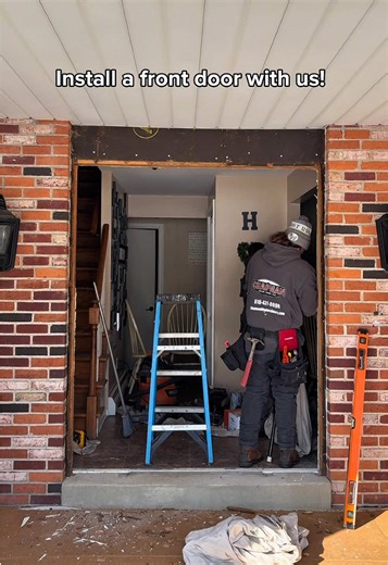 Install a front door with Chapman Windows Doors & Siding! #westchesterpa #frontdoor #doorinstallation #doorinstall #exteriorrenovation