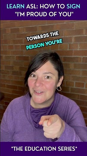 Learn American Sign Language: How to sign "I'm proud of you" #shorts