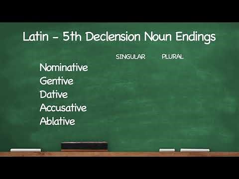 CC Latin 5th Declension Noun Endings