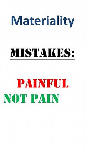 Materiality accounting principle