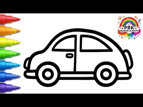 🚕How to Draw a Taxi Step by Step for Kids | Easy Drawing Tutorial | Colouring Drawing | Tutorial