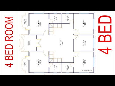 HOUSE PLAN DESIGN | EP 82 | 1500 SQUARE FEET 4 BEDROOMS HOUSE PLAN | LAYOUT PLAN