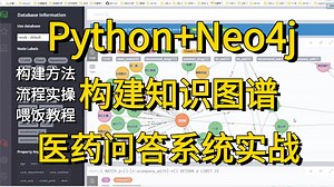 【保姆级教程】AI大佬1小时带你用Python Neo4j打造基于知识图谱的医药问答系统实战！轻松实现知识图谱可视化，全程干货，零基础也能快速学会！AI/深度学