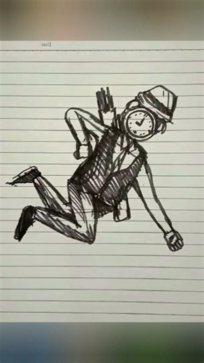 Drawing a clock man #drawing