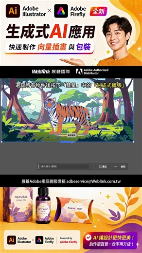【60秒快速學會】Adobe Illustrator × Firefly 生成式 AI 擴展｜無限延伸背景與構圖