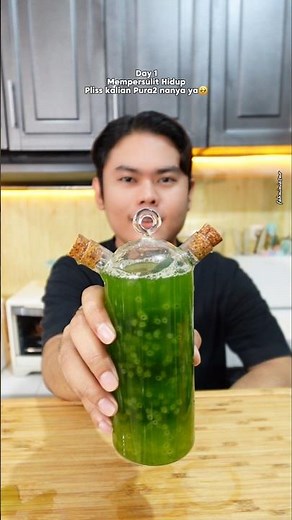 ASMR Tutorial Minum Part 5 Jus Paprika Hijau #Shorts