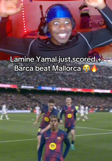 Lamine Yamal just scored and Barcelona beat Mallorca 😭🔥 #viscabarca #testdummysaint #fcbarcelona #soccerskills #futbol