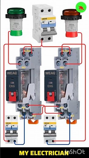 Electromechnical Relay Interlock Demo Safe Dual Control with Visual Indicators# shorts #youtubeshort