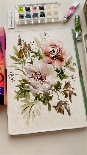 Mandy | Loose watercolor flowers Watercolor from @supervisionart Layered Watercolor #looseflorals #watercolortutorial #watercolorart... | Instagram