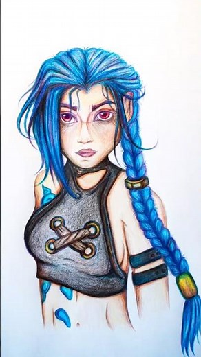 Draw Jinx from Arcane with me! 💣💙
