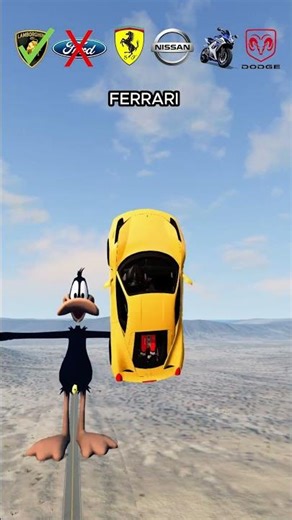 Cars vs. Daffy Duck #1 😱 BeamNG.Drive #beamng #beamngdrive #game #gaming #car #cars