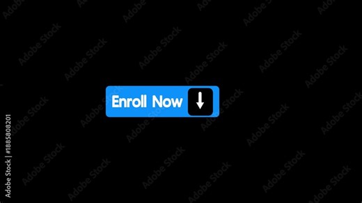 Enroll now button. Simple, clean animation perfect for websites or apps UI,UX,GUI. animation.