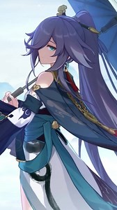 iPhone  Android Azure Empyrea Umbrella Honkai Impact 3rd Phone Live Wallpaper