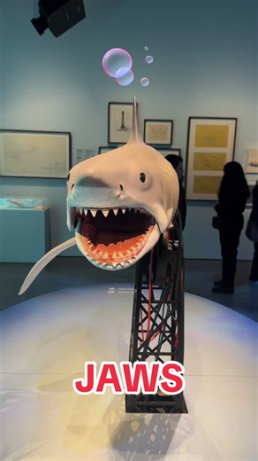 BRUCE the SHARK from the classic film “JAWS”. Seen at the Academy Museum of Motion Pictures in LA; as part of the current JAWS: THE EXHIBITION exhibit now open. @Academy Museum #JAWS