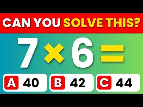 Math Quiz for 5th Graders 🧠🔎 | Easy to Extreme Levels | Fun Mathematics Challenge