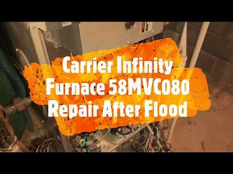 Carrier Infinity HVAC Furnace Repair After Flood - Replace Control Board, Inducer Motor & Gas Valve