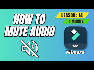 How to Mute Audio and Remove Sound in ‪@FilmoraWondershare‬ - Lesson 14 Filmora Tutorial
