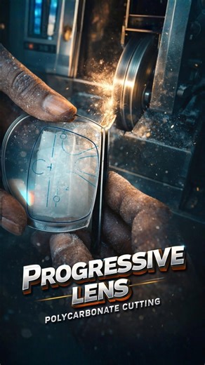 How To Cutting Polycarbonate Progressive Lens | Manual Lens Cutting Process
