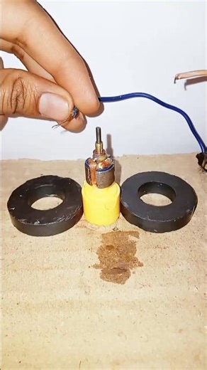 DCMOTOR Experiment 😱#dcmotor #diy #experiements
