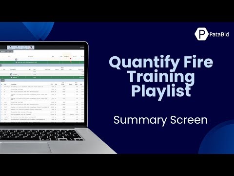 Summary Screen | Fire Sprinkler Estimating Software Guide