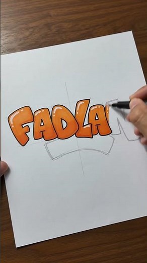 How to Draw FADLAN in Bubble Graffiti Style! 🔥 #shorts