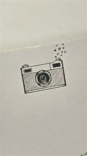 Aesthetic camera drawing tutorial 📷✨ #art #howto #reels #simple #fyp