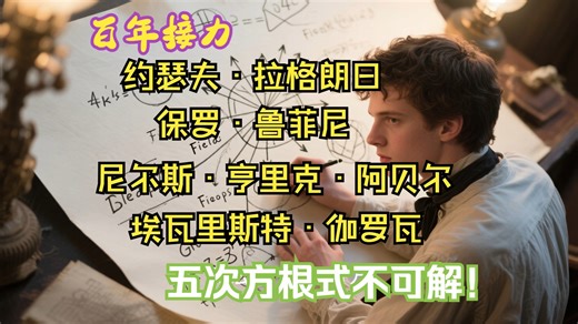 四位数学天才百年接力，终极破解五次方程“根式不可能”魔咒！