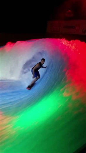 Brandon Stevens on the FlowRider Barrel at Eave House San Diego Mission Beach Belmont Park