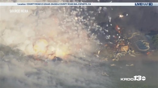118K views · 1.2K reactions | EXPLOSION CAUGHT ON CAMERA: Multiple explosions obliterated a fireworks facility in California. READ MORE: https://krdo.com/news/2025/07/02/explosions-obliterate-fireworks-facility-in-esparto-causing-outages-and-nearby-evacuations/ | KRDO13 | Facebook