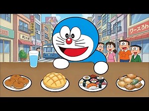 Doraemon Mukbang | Doraemon Animation | Emoji Cat Mukbang