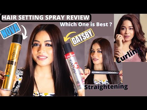 HAIR SETTING SPRAY REVIEW , Hair Fixer Spray for Straightening,Curling and Hair Styling